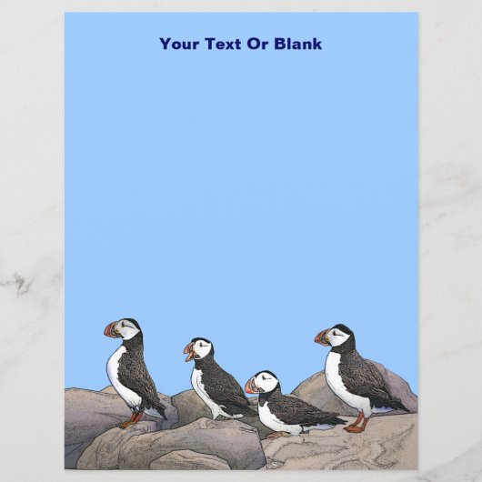 Papier Puffins de l'Atlantique (Devant)