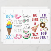 Papier Punny Food Les Signets de la Saint Valentin (Devant / Derrière)