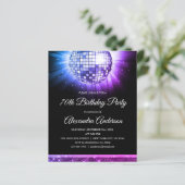 Papier Purple 70th Birthday Party 70's Disco Ball (Debout devant)