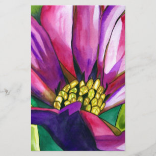 Papier Purple African Daisy watercolor art flower