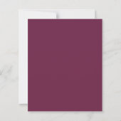 Papier Purple Bourgogne Floral 100e Anniversaire BUDGET (Dos)