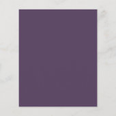 Papier Purple Budget Moderne Mariage Réception Circulaire (Dos)