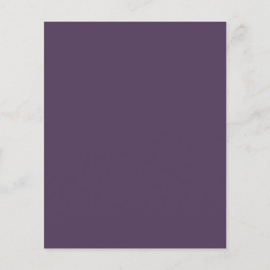 Papier Purple Budget Moderne Mariage Réception Circulaire (Dos)