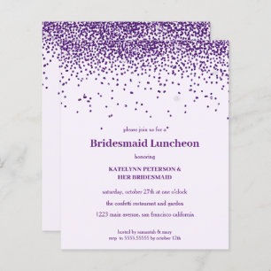 Papier Purple Confetti Mariage de déjeuner