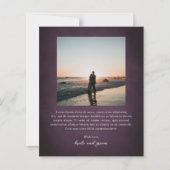 Papier Purple Fine Art Floral Budget Wedding Thank You (Dos)