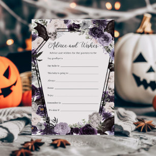 Papier Purple Floral Gothique Conseils et Voeux Jeu