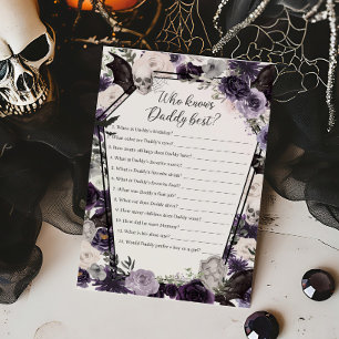 Papier Purple Floral Gothique Qui connaît Daddy Best Game