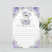 Papier Purple Floral Koala 1er Anniversaire Capsule Messa (Debout devant)