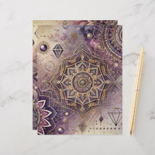 Papier Purple & Gold Boho Intricate Mandalas