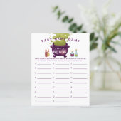 Papier Purple Halloween Fille Bébé Nom Douche Jeu (Debout devant)