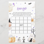 Papier Purple Halloween Petit Baby shower Boite Jeu de Bi (Devant)