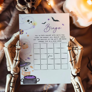 Papier Purple Halloween Petit Baby shower Boite Jeu de Bi