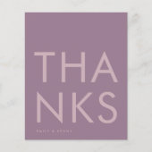 Papier Purple Lilac Moderne Monogramme Gras Mariage (Devant)