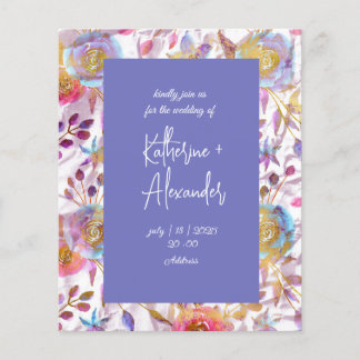Papier Purple mariage floral Lily Invitation classiques