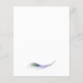 Papier Purple Peacock Invitation à la douche nuptiale (Dos)