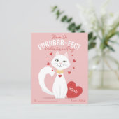 Papier Purrfect Cat Kids Valentine's Day Card (Debout devant)