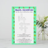 Papier Puzzle vert Brésil (Debout devant)