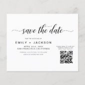 Papier QR Code - Save Date Modern Invitation 3 Photo (Dos)