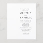 PAPIER QR Code Zwart Wit Boheems Bruiloft Uitnodig Flyer (Voorkant)