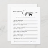 Papier Qu'A Dit Le Groom ? | Jeu de Fête des mariées (Devant / Derrière)