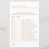 Papier Qu'A Dit Le Groom ? Jeux de Fête des mariées (Devant)