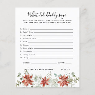 Papier Qu'a dit papa ? Jeu Baby shower