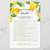 Papier Qu'A-T-Il Dit De Son Jeu De Mariée - Lemon (Devant)