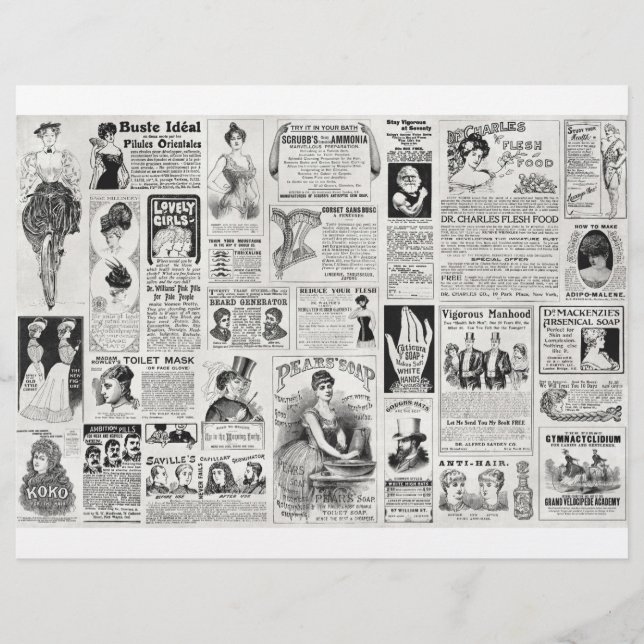 Papier Quack Medicine Ads Victorian Arrière - plan Paper (Devant)