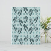 papier quadrillé Blue Leaf (Debout devant)
