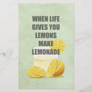 Papier Quand la vie vous donne des citrons, faites des ci