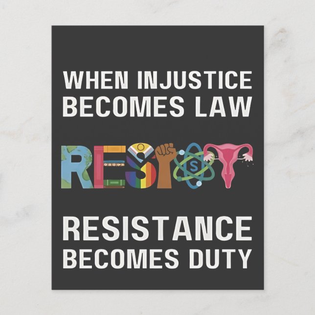 Papier Quand L'Injustice Devient Loi, La Résistance Devie (Devant)