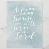 Papier Quant à Moi et Ma Maison, nous servirons le Seigne (Devant)