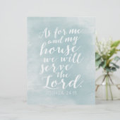 Papier Quant à Moi et Ma Maison, nous servirons le Seigne (Debout devant)
