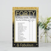 Papier Quarante Anniversaire Jamais ou jamais Jeu (Debout devant)