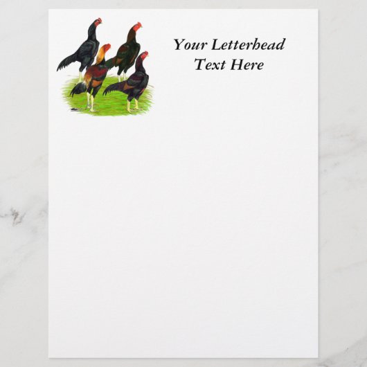 Papier Quartet de jeu oriental Fowl (Devant)