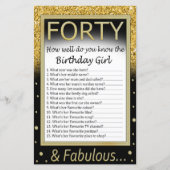 Papier Quarty Tu connais bien la fille d'anniversaire (Devant)