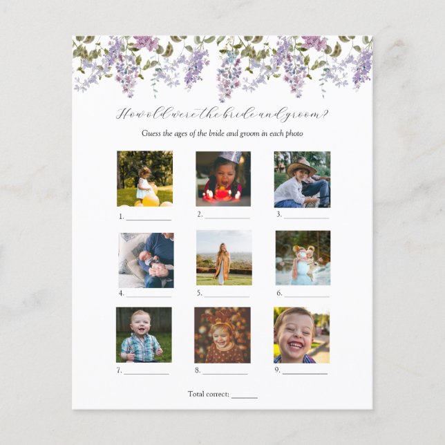 Papier Quel Âge Avaient-Ils À Fête des mariées Jeu (Devant)