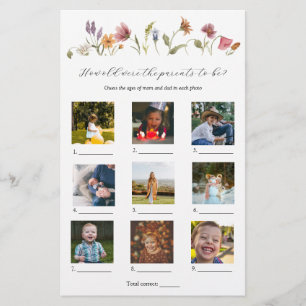 Papier Quel Âge Avaient-Ils Baby shower Jeu