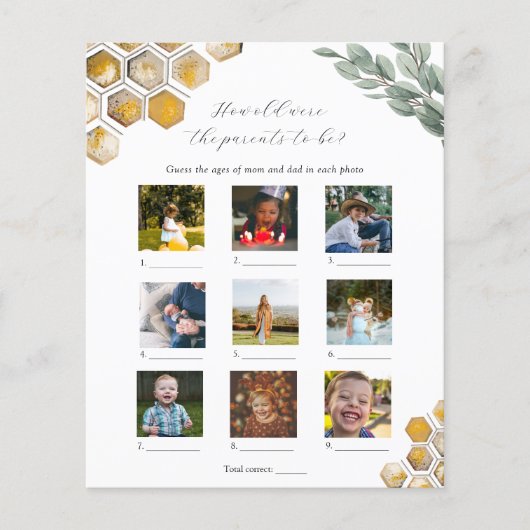 Papier Quel Âge Avaient-Ils Baby shower Jeu (Devant)