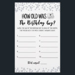 Papier Quel âge avait Birthday boy Birthday Party<br><div class="desc">Achetez ce jeu et profitez d'une haute qualité Quel âge était Anniversaire garçon Jeu pour votre événement! Confetti en argent.</div>