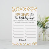 Papier Quel âge avait Birthday boy Birthday Party (Debout devant)