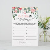 Papier Quel âge avait Birthday girl Jeu de fête d'anniver (Debout devant)