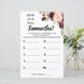 Papier Quel âge avait elle Marsala Flowers Fête des marié (Debout devant)