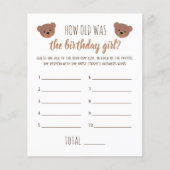 Papier Quel âge avait la fille d'anniversaire jeu de phot (Devant)