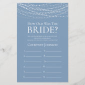 Papier Quel Âge Avait La Mariée Dusty Blue Lights (Devant)