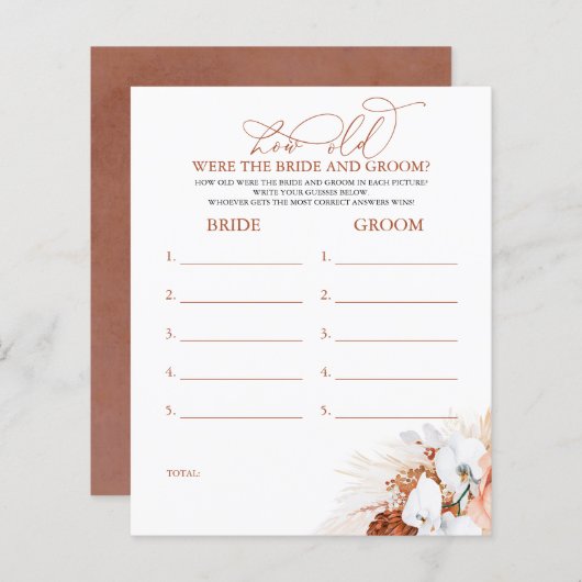 Papier Quel Âge Avait La MARIÉE ET LE Jeu DE GROUPE (Devant / Derrière)