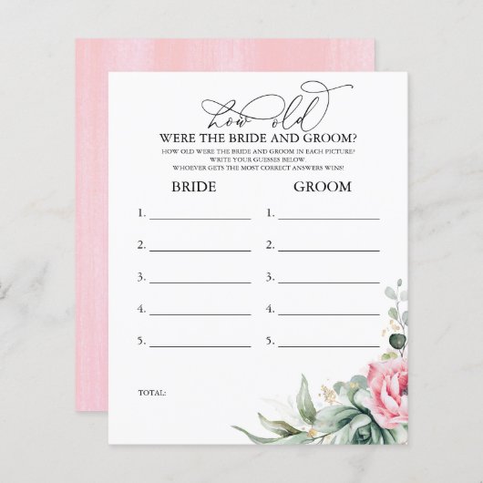 Papier Quel Âge Avait La MARIÉE ET LE Jeu DE GROUPE (Devant / Derrière)