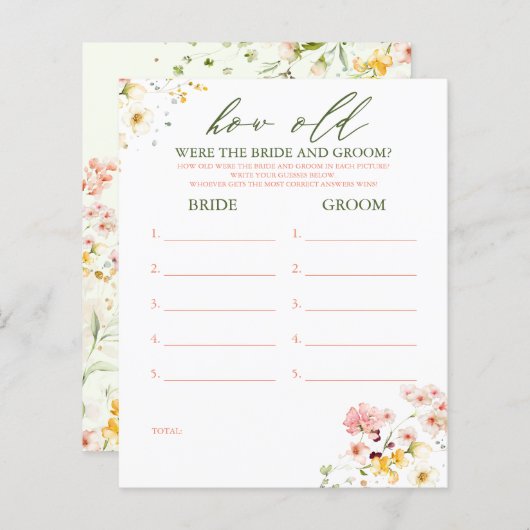 Papier Quel Âge Avait La MARIÉE ET LE Jeu DE GROUPE (Devant / Derrière)