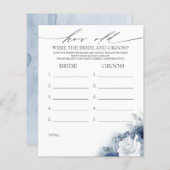 Papier Quel Âge Avait La MARIÉE ET LE Jeu DE GROUPE (Devant / Derrière)