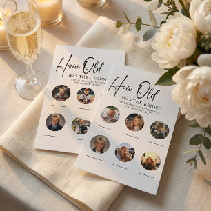 Papier Quel Âge Avait La Mariée Groom Engagement Jeu 2